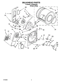 03 - Bulkhead Parts parts for Whirlpool Dryer YLER4634JQ2 from AppliancePartsPros.com