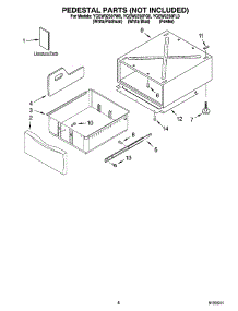 05 - Pedestal Parts (Not Included), Optional Parts (Not Included) parts for Whirlpool Dryer YGEW9250PL0 from AppliancePartsPros.com