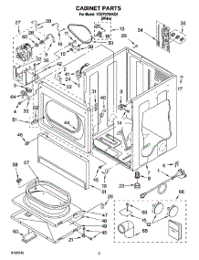 02 - Cabinet Parts parts for Whirlpool Dryer YCEP2760KQ1 from AppliancePartsPros.com