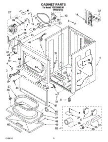 02 - Cabinet Parts parts for Whirlpool Dryer YGEQ9800LW1 from AppliancePartsPros.com