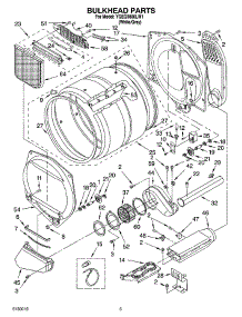 03 - Bulkhead Parts parts for Whirlpool Dryer YGEQ9800LW1 from AppliancePartsPros.com