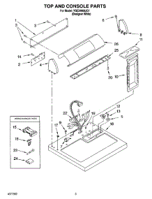 02 - Top And Console Parts parts for Whirlpool Dryer YGEX9868JQ1 from AppliancePartsPros.com