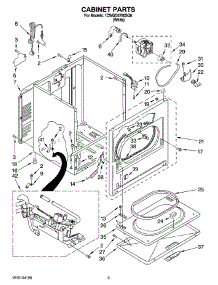 02 - Cabinet Parts parts for Whirlpool Dryer 1CWGD5790SQ0 from AppliancePartsPros.com