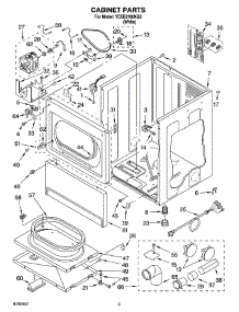 02 - Cabinet Parts parts for Whirlpool Dryer YCEE2760KQ2 from AppliancePartsPros.com