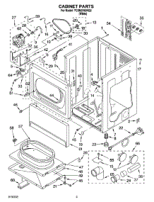 02 - Cabinet Parts parts for Whirlpool Dryer YCEM2760KQ2 from AppliancePartsPros.com