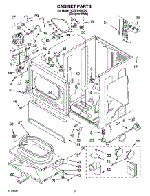 02 - Cabinet Parts parts for Whirlpool Dryer YCEP2760KQ0 from AppliancePartsPros.com