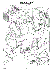 03 - Bulkhead Parts parts for Whirlpool Dryer YCEP2760KQ0 from AppliancePartsPros.com