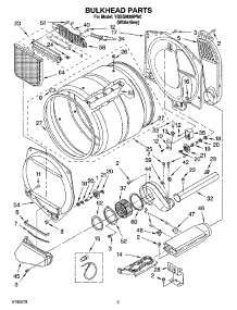 03 - Bulkhead Parts parts for Whirlpool Dryer YGEQ9800PW0 from AppliancePartsPros.com