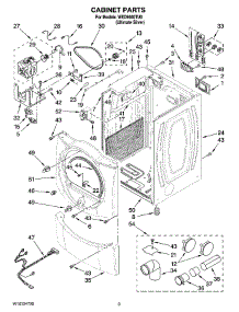 02 - Cabinet Parts parts for Whirlpool Dryer WED9500TU0 from AppliancePartsPros.com