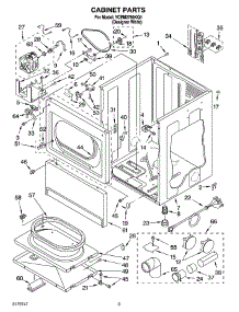 02 - Cabinet Parts parts for Whirlpool Dryer YCEM2760KQ1 from AppliancePartsPros.com