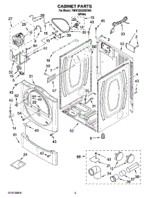 02 - Cabinet Parts parts for Whirlpool Dryer 7MWGD8300SW0 from AppliancePartsPros.com