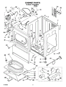 02 - Cabinet Parts parts for Whirlpool Dryer YCEE2760KQ1 from AppliancePartsPros.com