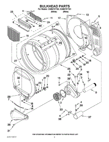 03 - Bulkhead Parts parts for Whirlpool Dryer CGM2751TQ0 from AppliancePartsPros.com