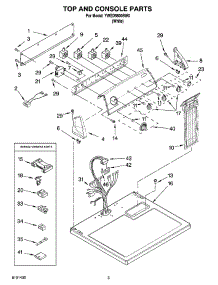 02 - Top And Console Parts parts for Whirlpool Dryer YWED5800SW0 from AppliancePartsPros.com