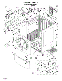 02 - Cabinet Parts parts for Whirlpool Dryer 3RAWZ481EML3 from AppliancePartsPros.com