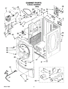 02 - Cabinet Parts parts for Whirlpool Dryer WED9200SQ0 from AppliancePartsPros.com