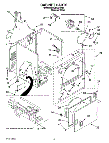 02 - Cabinet Parts parts for Whirlpool Dryer WGD5321SQ0 from AppliancePartsPros.com