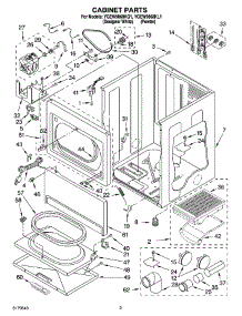 02 - Cabinet Parts parts for Whirlpool Dryer YGEW9868KL1 from AppliancePartsPros.com