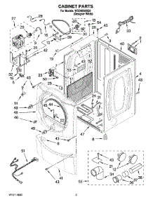 02 - Cabinet Parts parts for Whirlpool Dryer WGD9200SQ0 from AppliancePartsPros.com