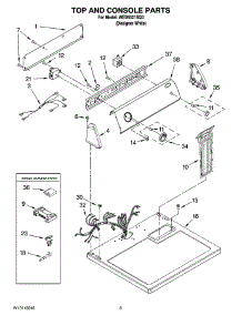 02 - Top And Console Parts parts for Whirlpool Dryer WED5321SQ0 from AppliancePartsPros.com