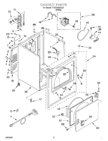 03 - Section parts for Whirlpool Dryer YCEP2960JQ0 from AppliancePartsPros.com