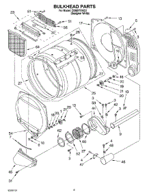 04 - Bulkhead parts for Whirlpool Dryer CGM2751KQ1 from AppliancePartsPros.com