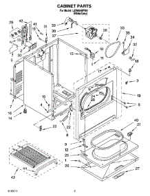 02 - Cabinet Parts parts for Whirlpool Dryer LER6646PW0 from AppliancePartsPros.com