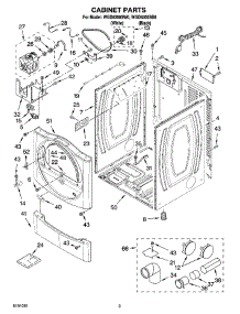 02 - Cabinet Parts parts for Whirlpool Dryer WGD8300SW0 from AppliancePartsPros.com