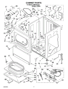 03 - Cabinet parts for Whirlpool Dryer CGM2761KQ1 from AppliancePartsPros.com