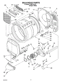 04 - Bulkhead parts for Whirlpool Dryer CGM2761KQ1 from AppliancePartsPros.com