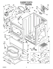 02 - Cabinet Parts parts for Whirlpool Dryer 3RLEC8646KQ2 from AppliancePartsPros.com