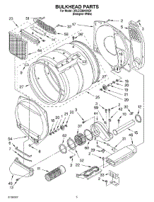 03 - Bulkhead Parts parts for Whirlpool Dryer 3RLEC8646KQ1 from AppliancePartsPros.com