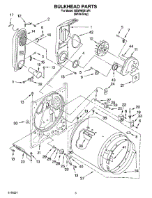 03 - Bulkhead Parts parts for Whirlpool Dryer GGW9878LW1 from AppliancePartsPros.com