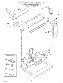 02 - Top And Console parts for Whirlpool Dryer GEX9868JQ0 from AppliancePartsPros.com