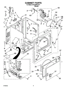 02 - Cabinet Parts parts for Whirlpool Dryer 4PLGC8647JT1 from AppliancePartsPros.com