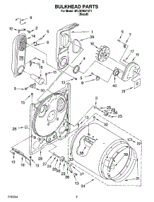 03 - Bulkhead Parts parts for Whirlpool Dryer 4PLGC8647JT1 from AppliancePartsPros.com