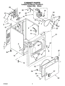 02 - Cabinet Parts parts for Whirlpool Dryer 4PLEC8647JQ2 from AppliancePartsPros.com
