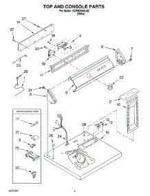 03 - Top And Console parts for Whirlpool Dryer GCEM2990LQ0 from AppliancePartsPros.com