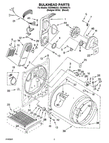 03 - Bulkhead Parts parts for Whirlpool Dryer GEX9868JT3 from AppliancePartsPros.com