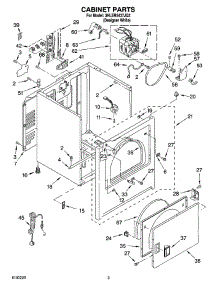 02 - Cabinet Parts parts for Whirlpool Dryer 3HLER5437JQ2 from AppliancePartsPros.com