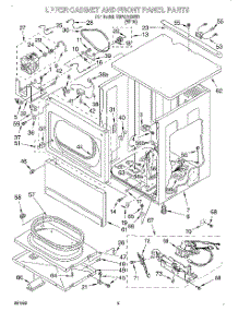 04 - Upper Cabinet And Front Panel parts for Whirlpool Dryer CSP2761EW1 from AppliancePartsPros.com