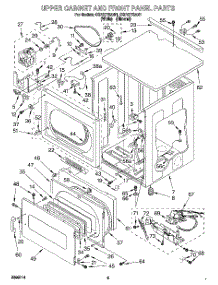 04 - Upper Cabinet And Front Panel parts for Whirlpool Dryer CSP2771AW1 from AppliancePartsPros.com