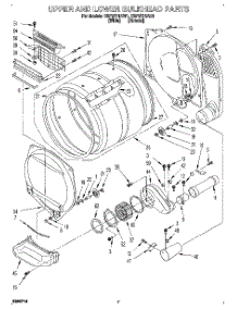 06 - Upper And Lower Bulkhead, Lit / Optional parts for Whirlpool Dryer CSP2771AW1 from AppliancePartsPros.com