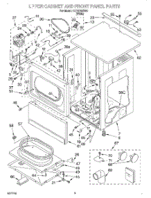 03 - Upper Cabinet And Front Panel parts for Whirlpool Dryer CSP2760EW0 from AppliancePartsPros.com