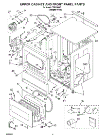 04 - Upper Cabinet And Front Panel parts for Whirlpool Dryer CSP2760KQ1 from AppliancePartsPros.com