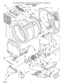 04 - Upper And Lower Bulkhead, Lit / Optional parts for Whirlpool Dryer CSP2760EW0 from AppliancePartsPros.com