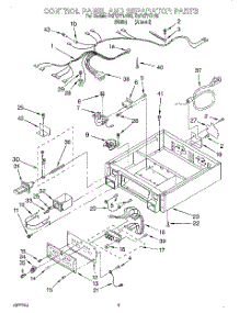 03 - Control Panel And Separator parts for Whirlpool Dryer CSP2771AW2 from AppliancePartsPros.com