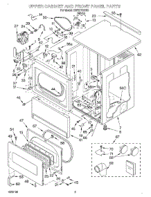03 - Upper Cabinet And Front Panel parts for Whirlpool Dryer CSP2770HW0 from AppliancePartsPros.com