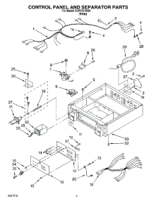 03 - Control Panel And Separator parts for Whirlpool Dryer CSP2761KQ0 from AppliancePartsPros.com