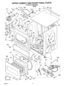 04 - Upper Cabinet And Front Panel parts for Whirlpool Dryer CSP2761KQ0 from AppliancePartsPros.com